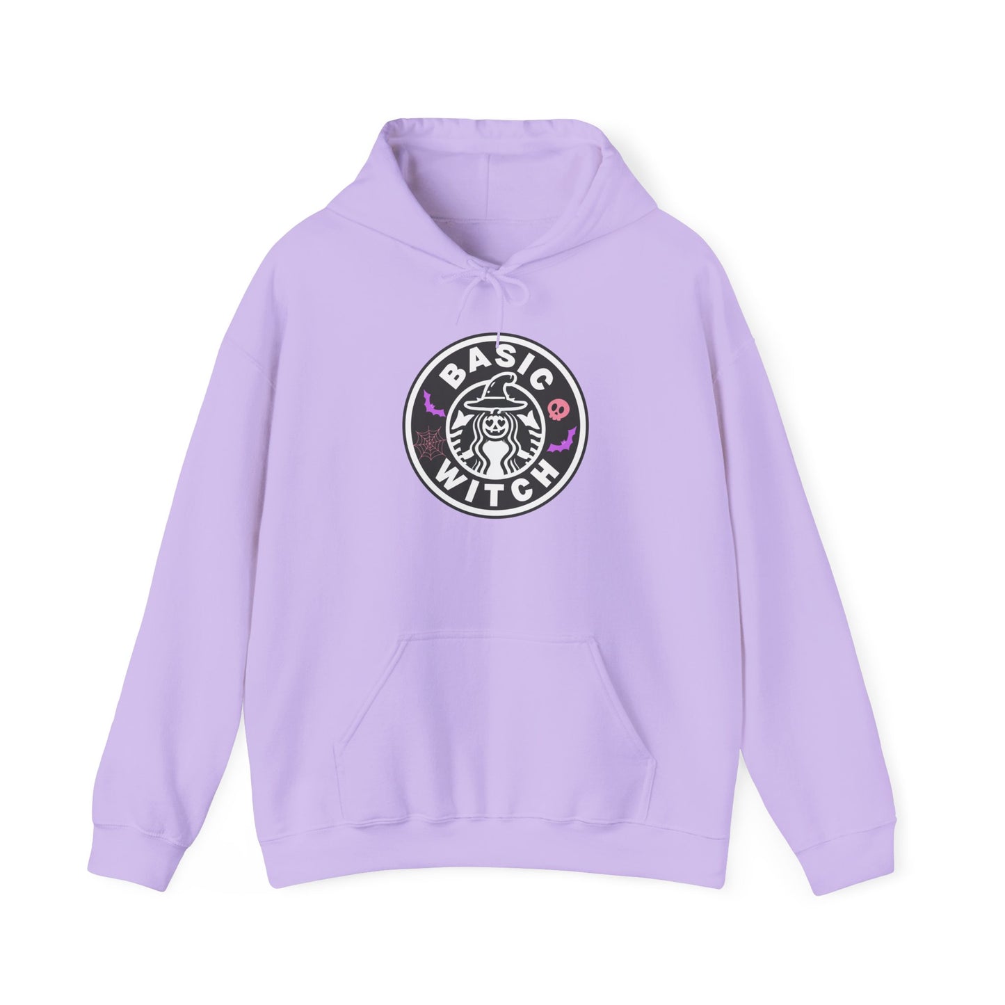 Basic Witch Sweatshirt – Cozy Witchy Pullover, Funny Halloween Sweater for Coffee & Magic Lovers Unisex Heavy Blend™ Hooded Sweatshirt