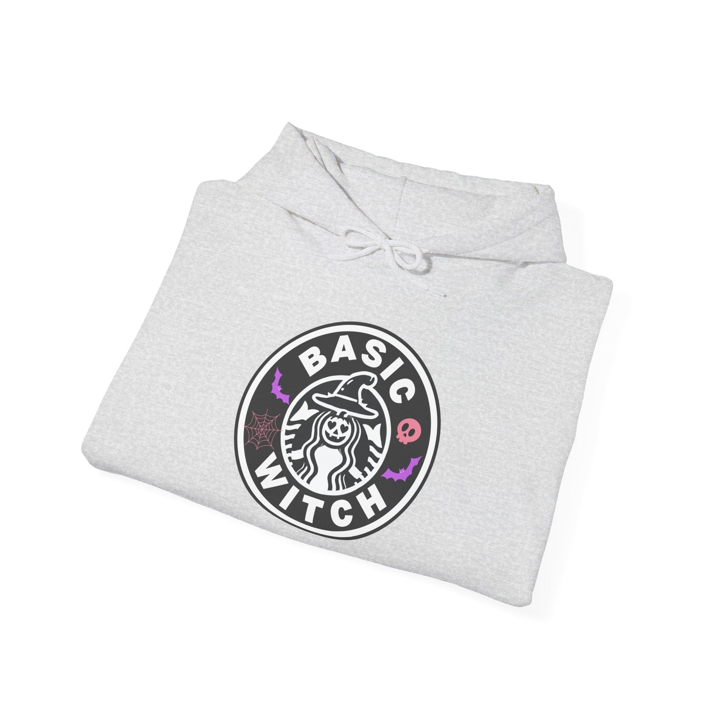 Basic Witch Sweatshirt – Cozy Witchy Pullover, Funny Halloween Sweater for Coffee & Magic Lovers Unisex Heavy Blend™ Hooded Sweatshirt