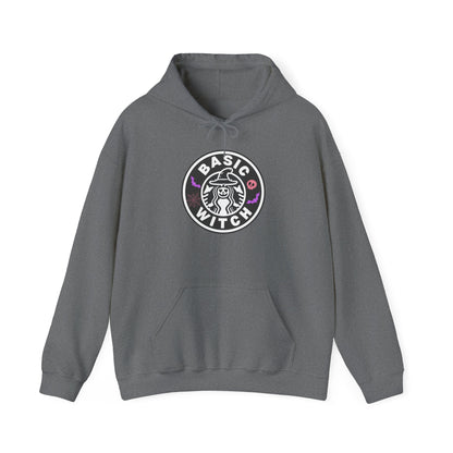 Basic Witch Sweatshirt – Cozy Witchy Pullover, Funny Halloween Sweater for Coffee & Magic Lovers Unisex Heavy Blend™ Hooded Sweatshirt