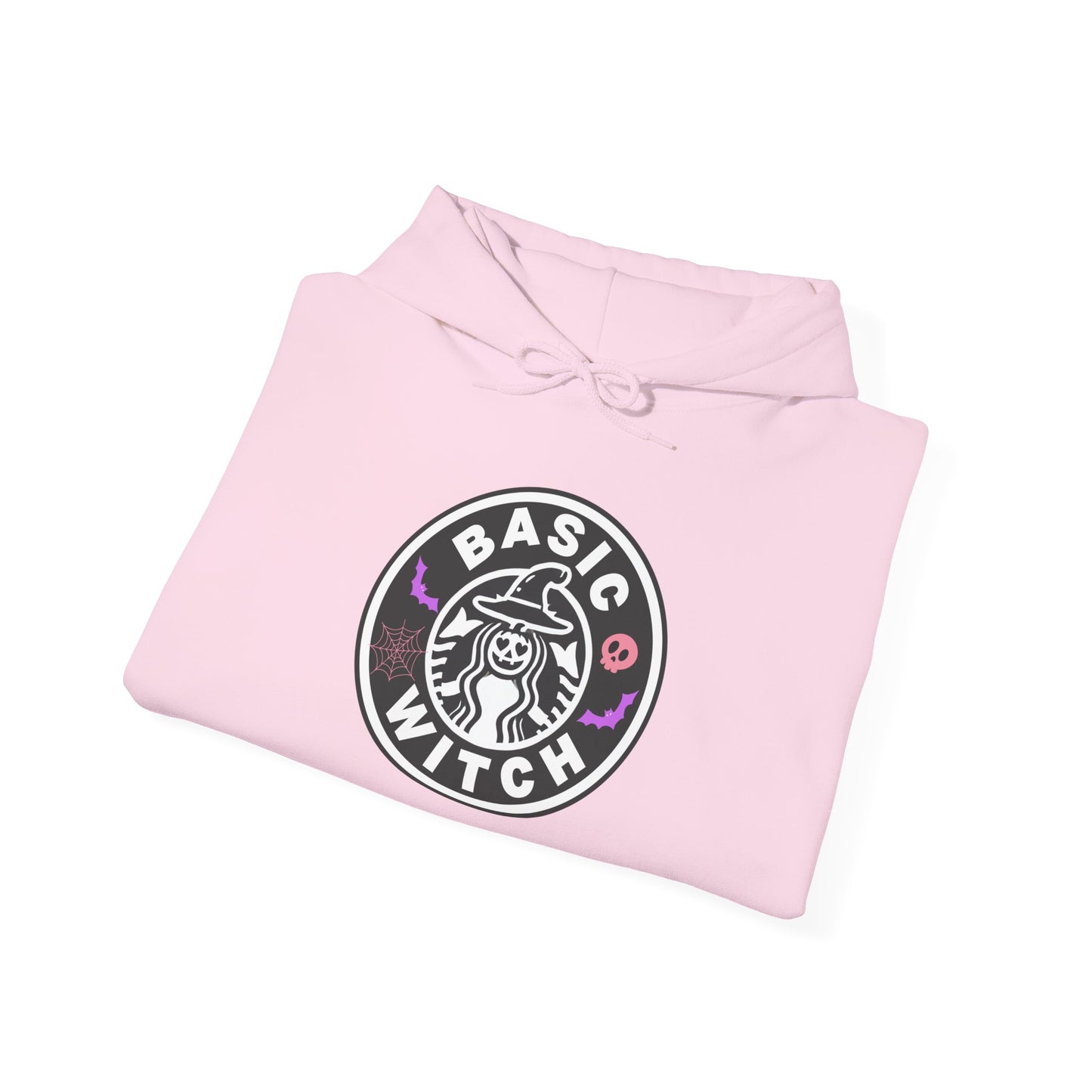 Basic Witch Sweatshirt – Cozy Witchy Pullover, Funny Halloween Sweater for Coffee & Magic Lovers Unisex Heavy Blend™ Hooded Sweatshirt