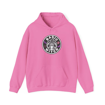 Basic Witch Sweatshirt – Cozy Witchy Pullover, Funny Halloween Sweater for Coffee & Magic Lovers Unisex Heavy Blend™ Hooded Sweatshirt
