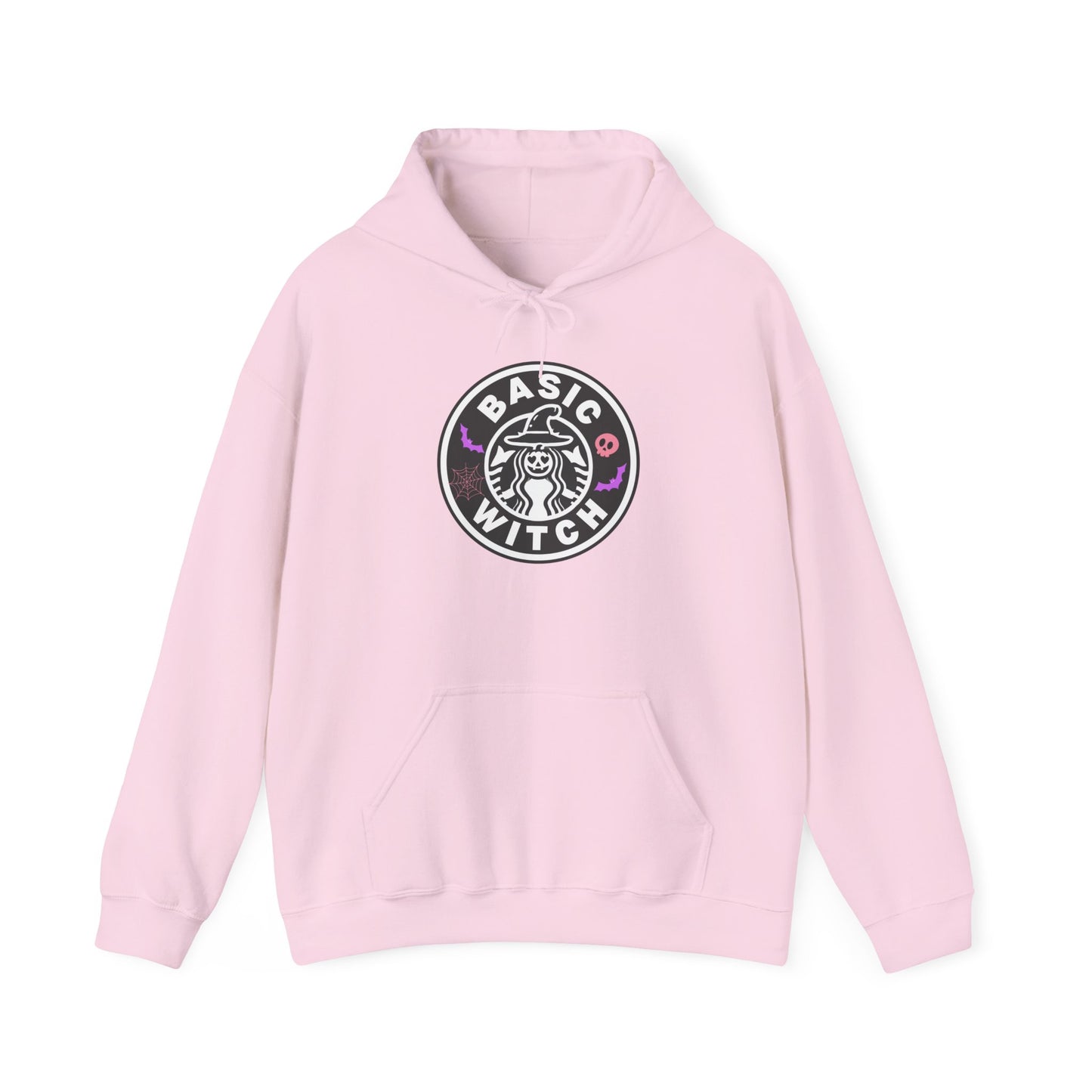Basic Witch Sweatshirt – Cozy Witchy Pullover, Funny Halloween Sweater for Coffee & Magic Lovers Unisex Heavy Blend™ Hooded Sweatshirt