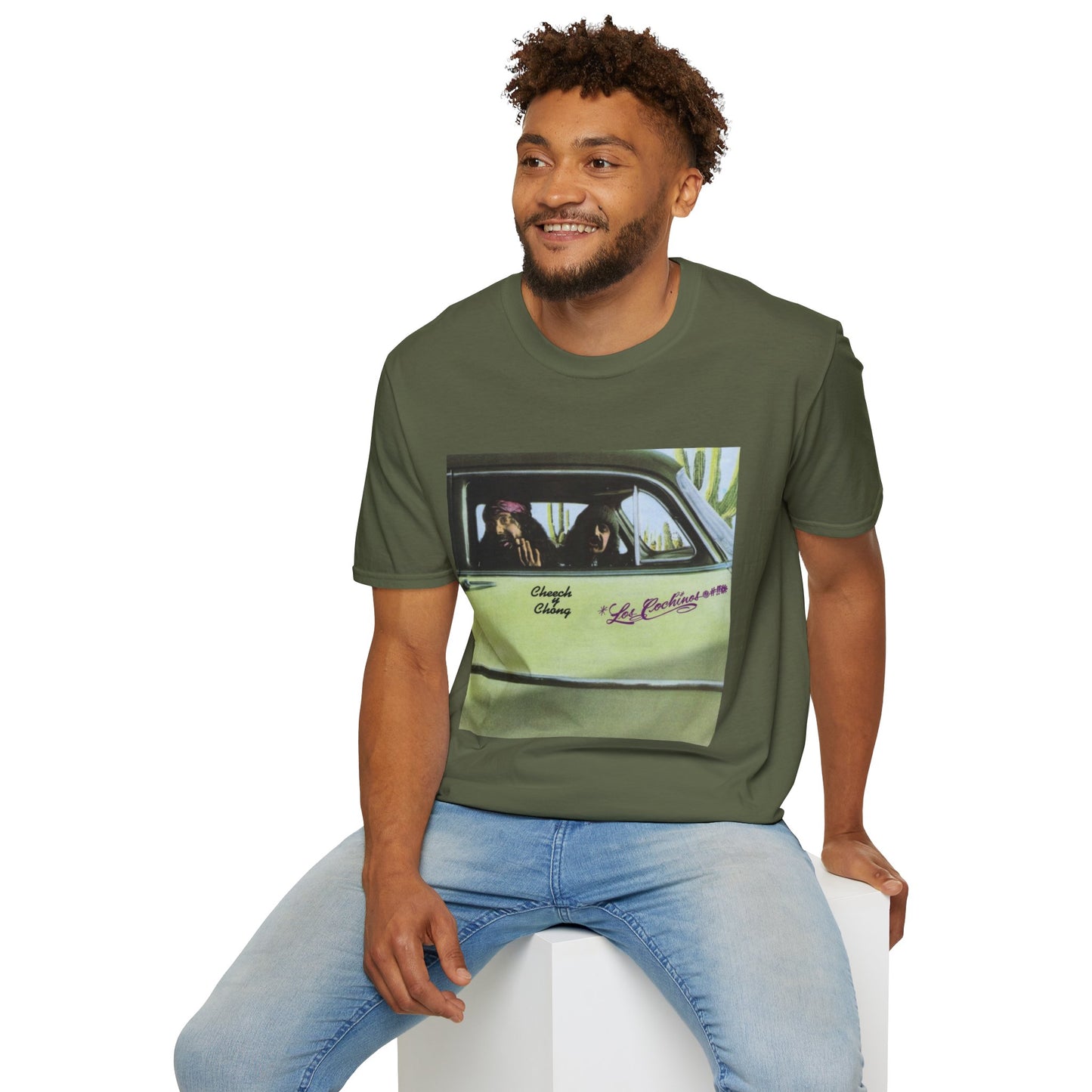 Cheech & Chong “Los Cochinos” Vintage Album Tee Unisex Softstyle T-Shirt